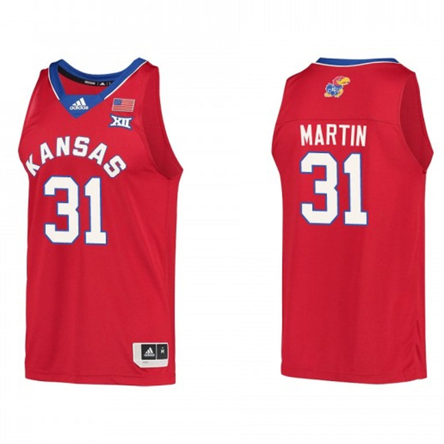 NCAAB Cam Martin Kansas Jayhawks 31 Jersey