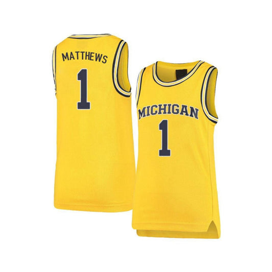 NCAAB Charles Matthews Michigan Wolverines 1 Jersey