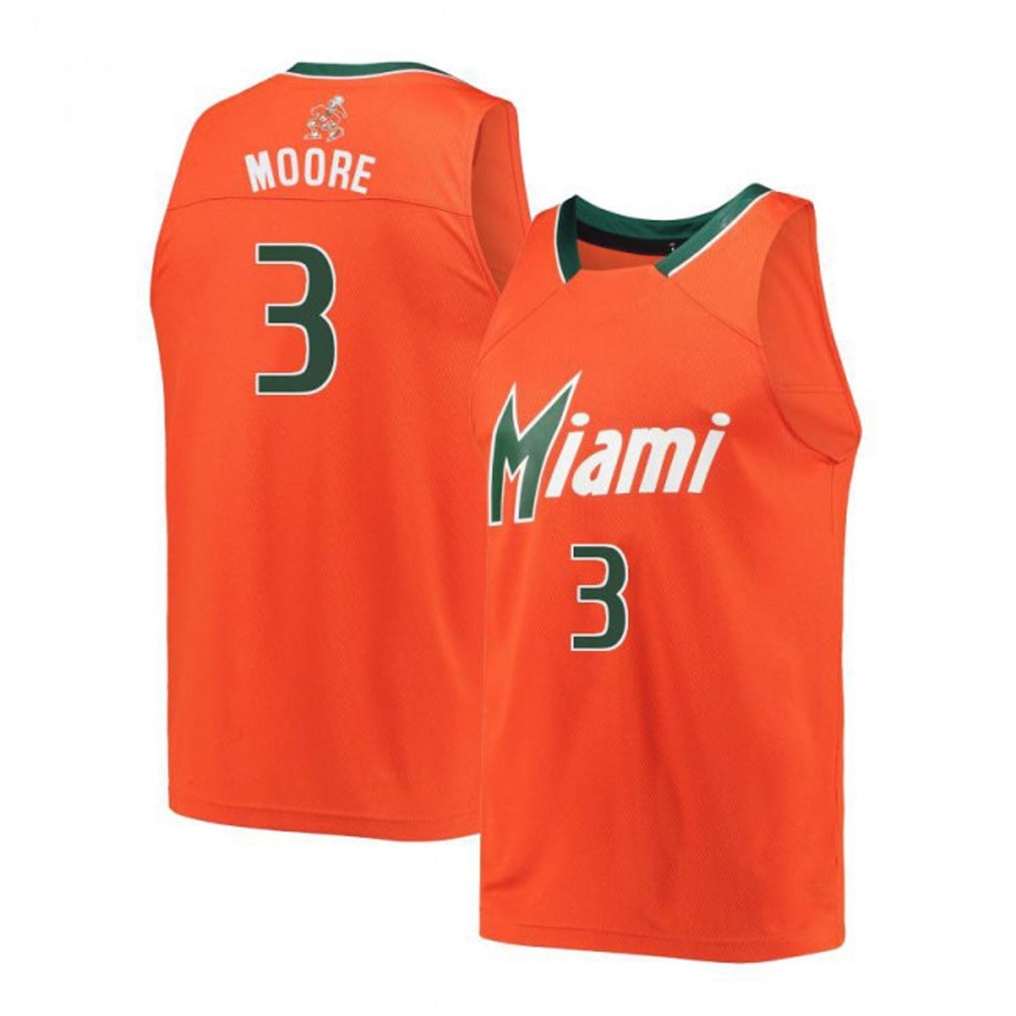 NCAAB Charlie Moore Miami Hurricanes 3 Jersey