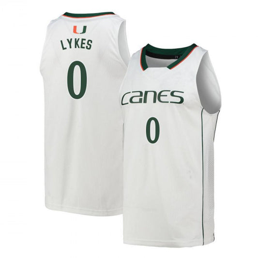 NCAAB Chris Lykes Miami Hurricanes 0 Jersey