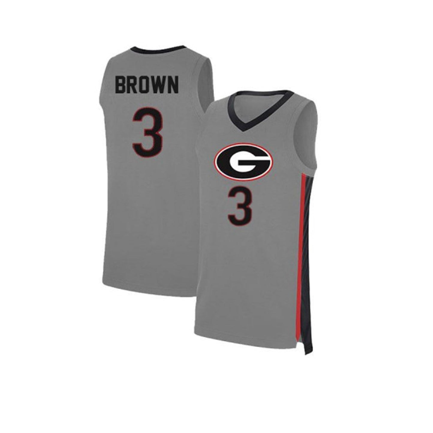 NCAAB Christian Brown Georgia Bulldogs 3 Jersey