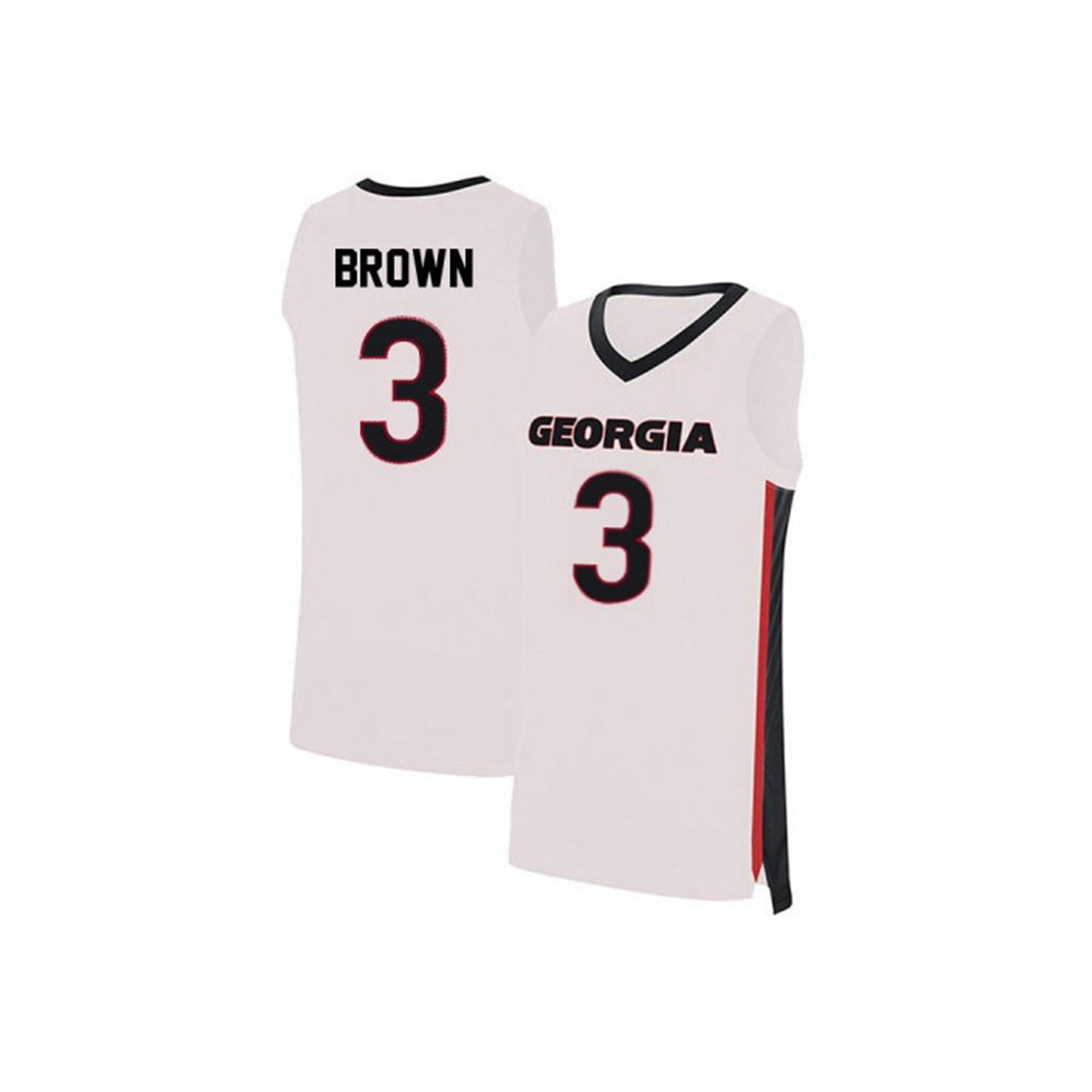 NCAAB Christian Brown Georgia Bulldogs 3 Jersey