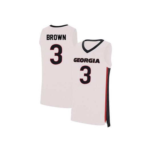 NCAAB Christian Brown Georgia Bulldogs 3 Jersey