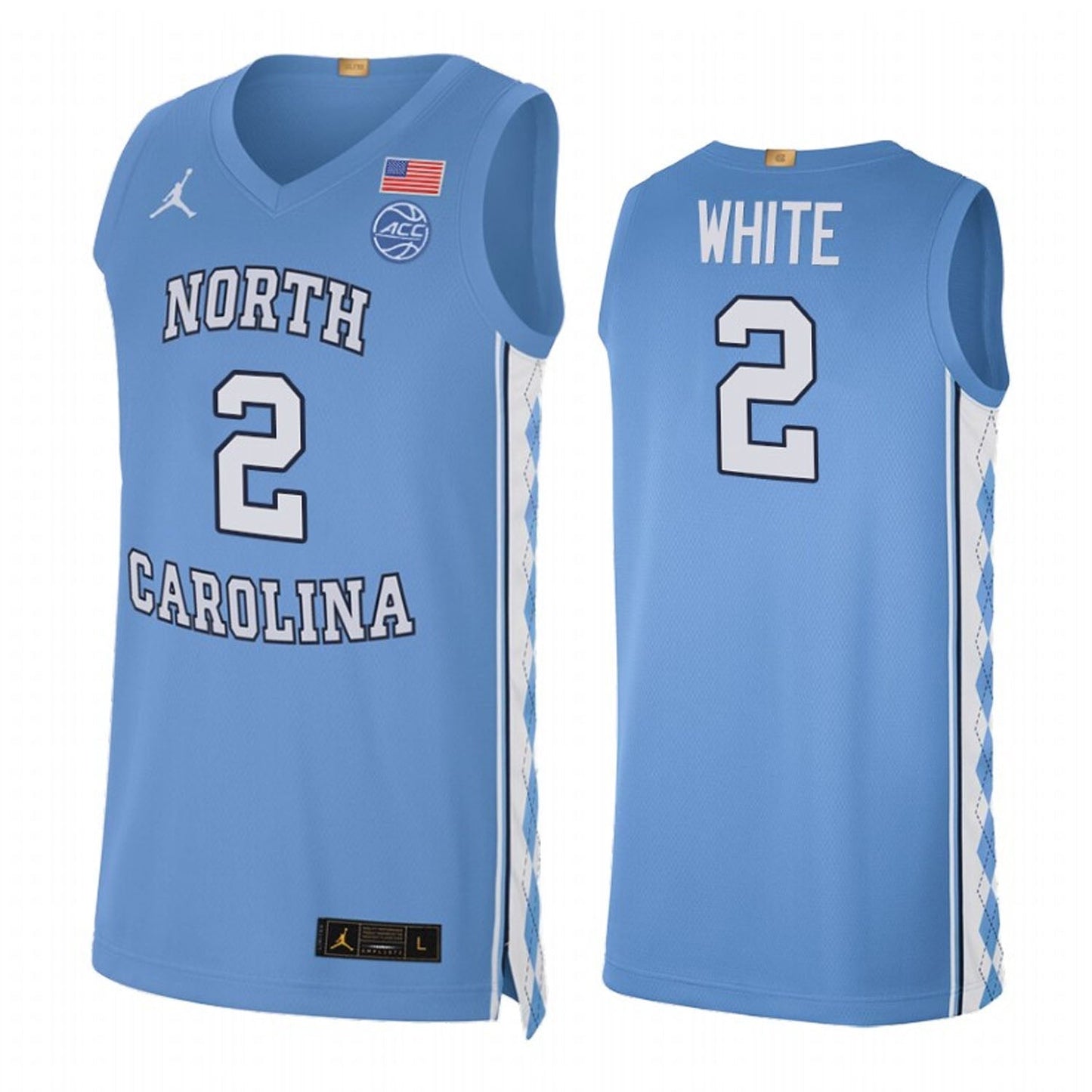 NCAAB Coby White North Carolina Tar Heels 2 Jersey