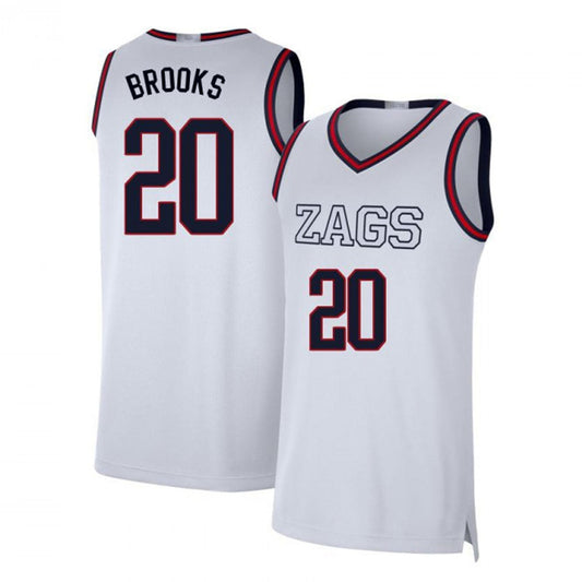 NCAAB Colby Brooks Gonzaga Bulldogs 20 Jersey