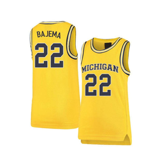 NCAAB Cole Bajema Michigan Wolverines 22 Jersey