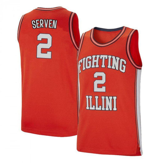NCAAB Connor Serven Illinois Fighting Illini 2 Jersey