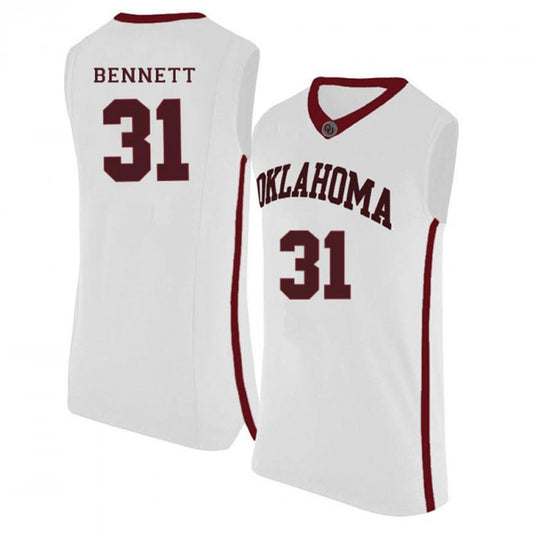 NCAAB D.J. Bennett Oklahoma Sooners 31 Jersey