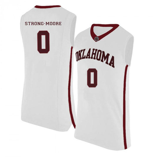 NCAAB Darrion Strong Oklahoma Sooners 0 Jersey