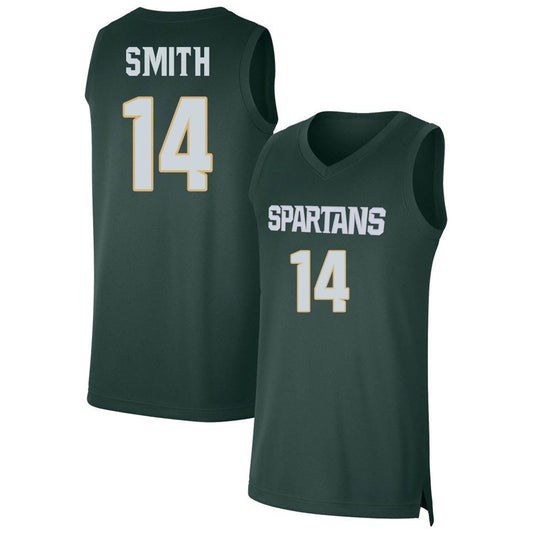 NCAAB Davis Smith Michigan State Spartans 14 Jersey