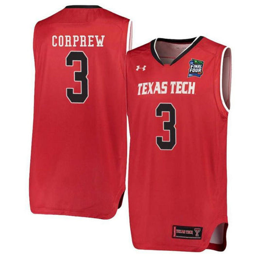 NCAAB Deshawn Corprew Texas Tech Red Raiders 3 Jersey
