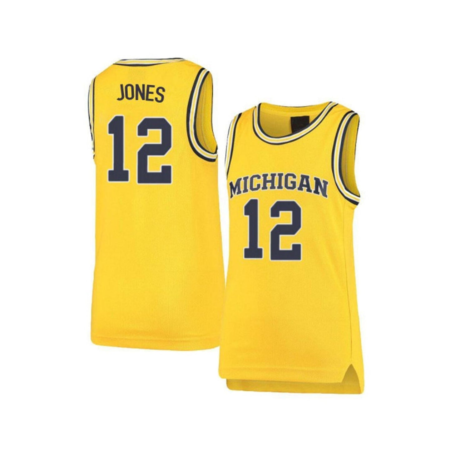 NCAAB Devante Jones Michigan Wolverines 12 Jersey