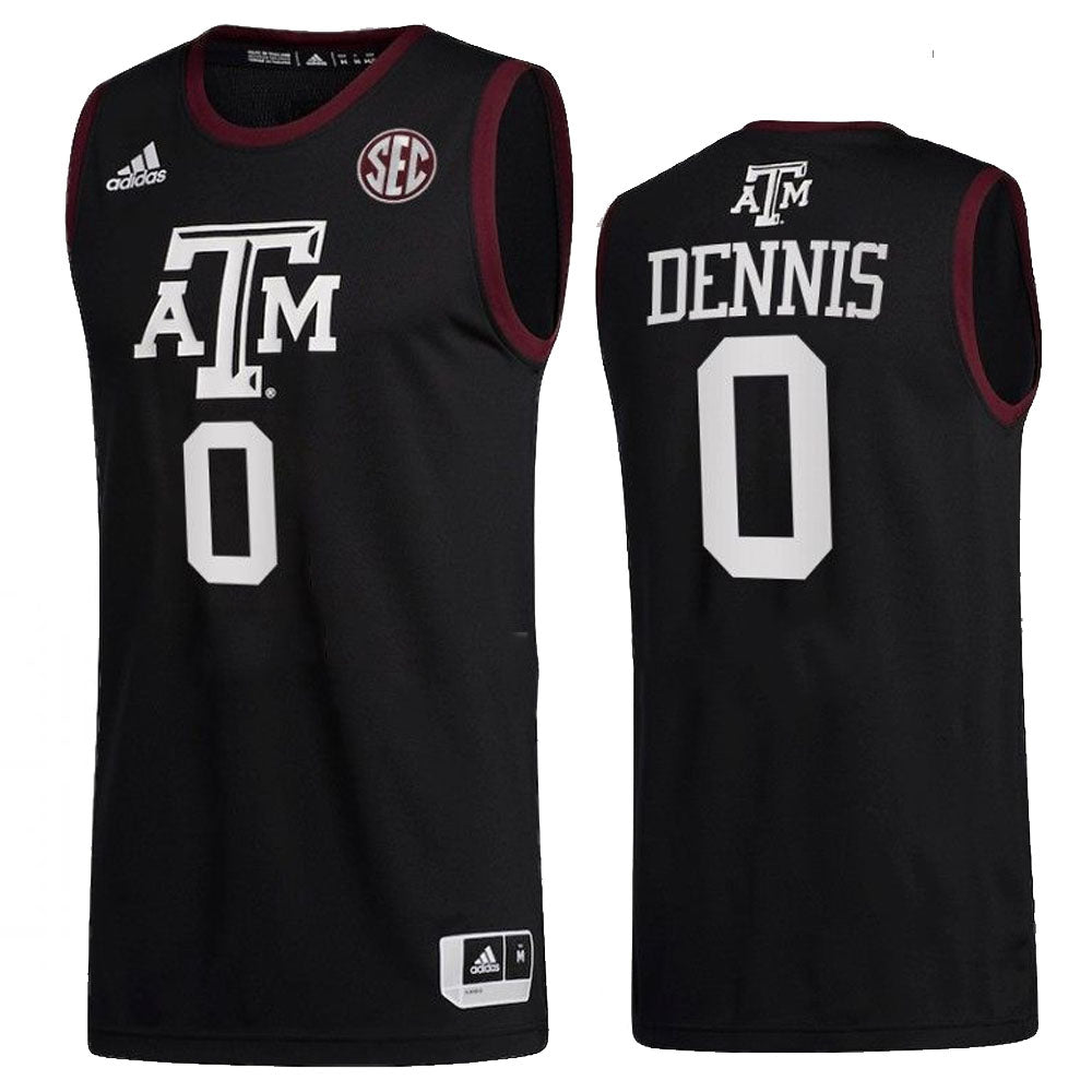 NCAAB Dexter Dennis Texas AM Aggies 0 Jersey