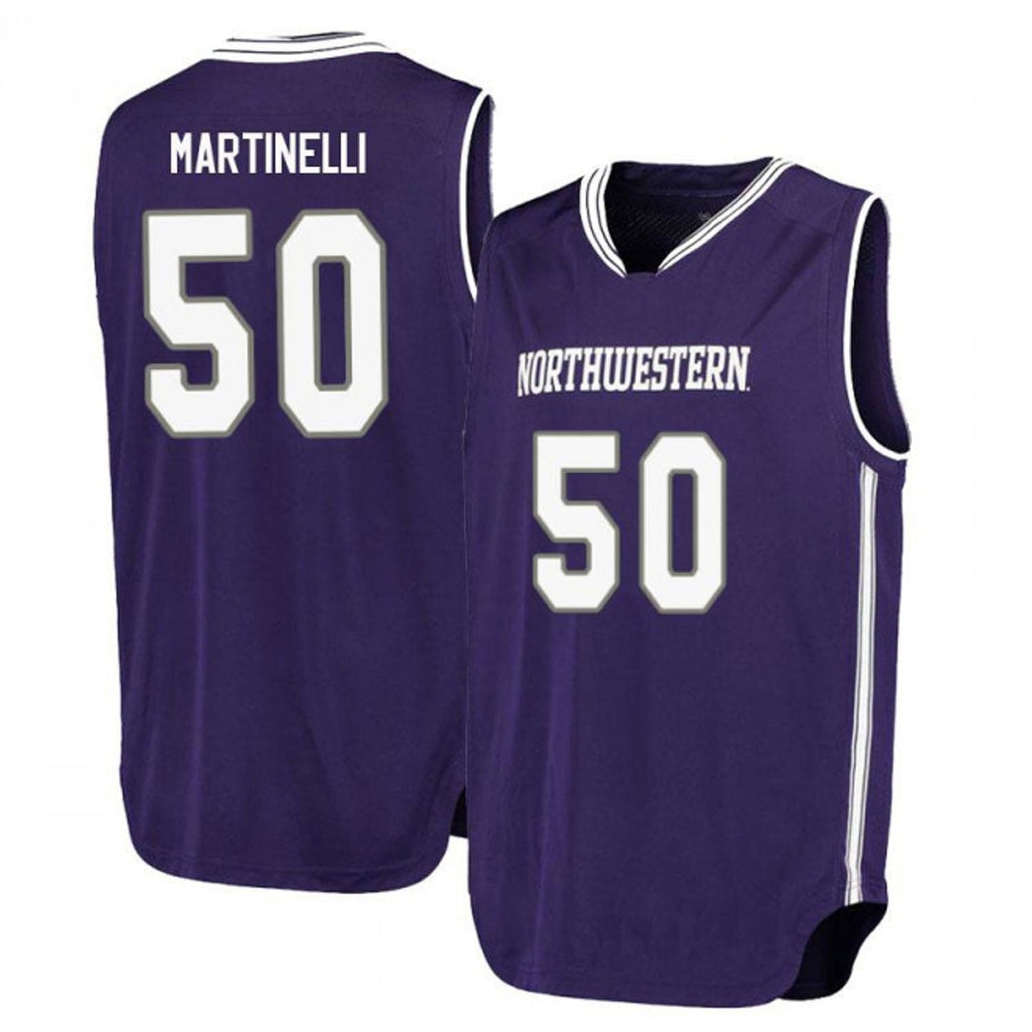 NCAAB Dom Martinelli Northwestern Wildcats 50 Jersey