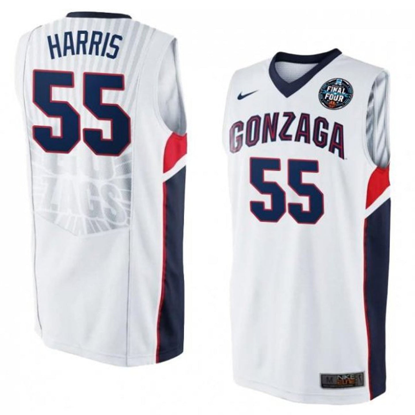 NCAAB Dominick Harris Gonzaga Bulldogs 55 Jersey