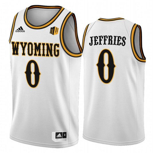 NCAAB Drake Jeffries Wyoming Cowboys 0 Jersey