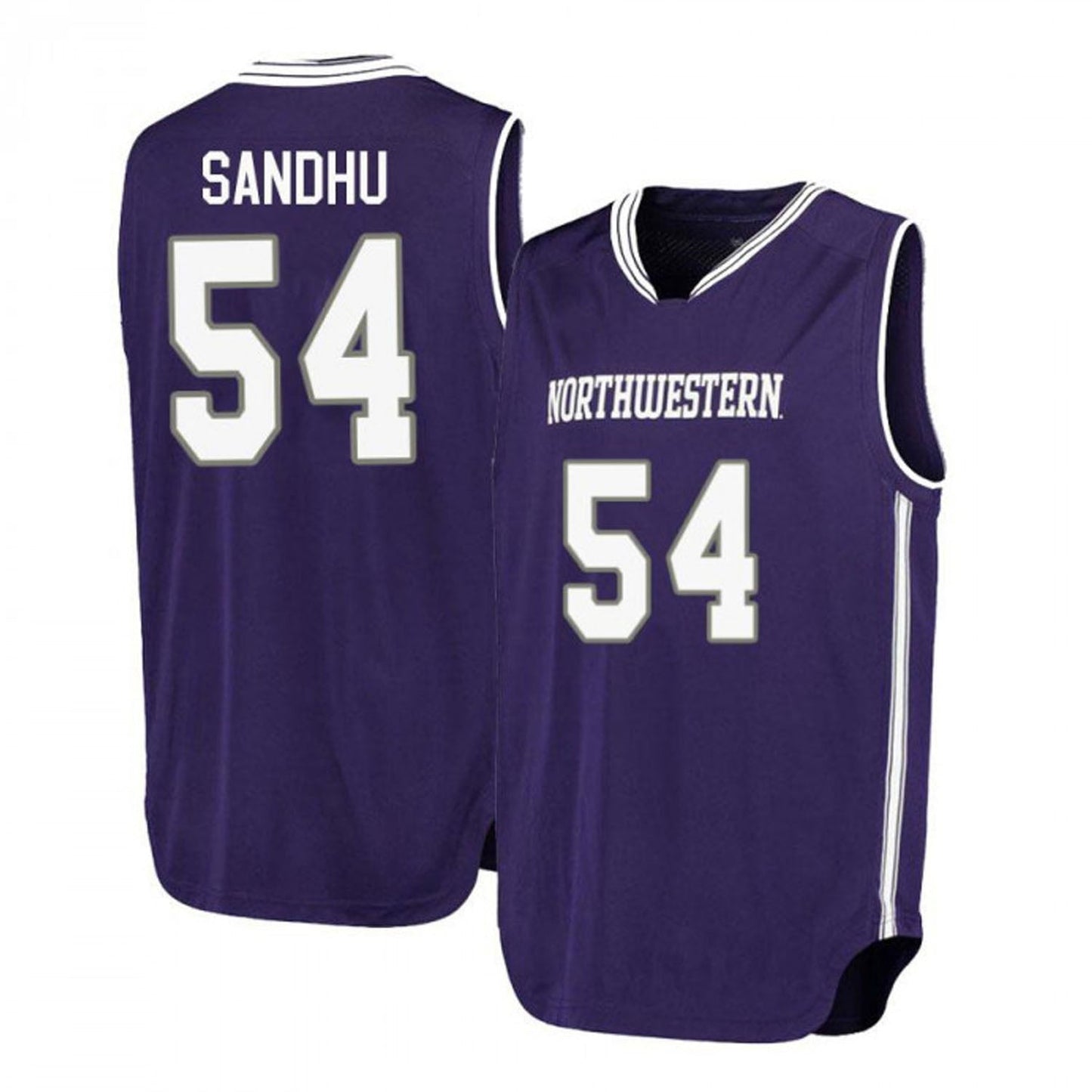 NCAAB Dylan Sandhu Northwestern Wildcats 54 Jersey
