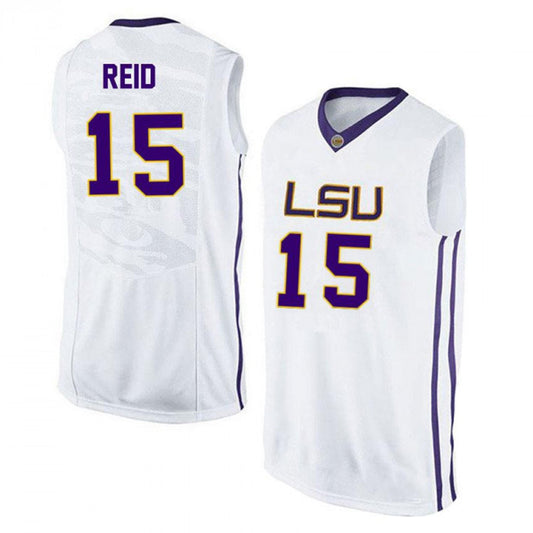 NCAAB Efton Reid LSU Tigers 15 Jersey