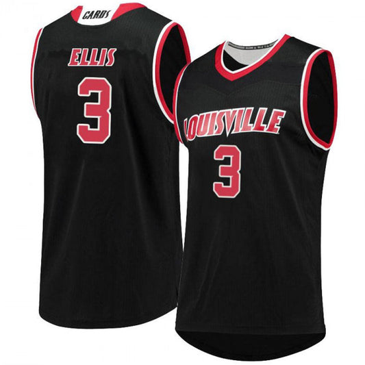 NCAAB El Ellis Louisville Cardinals 3 Jersey