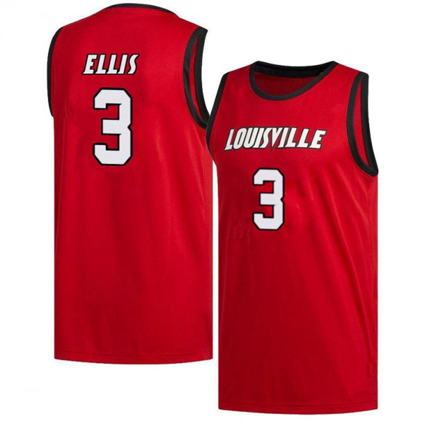 NCAAB El Ellis Louisville Cardinals 3 Jersey