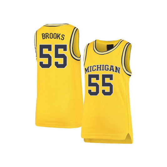 NCAAB Eli Brooks Michigan Wolverines 55 Jersey