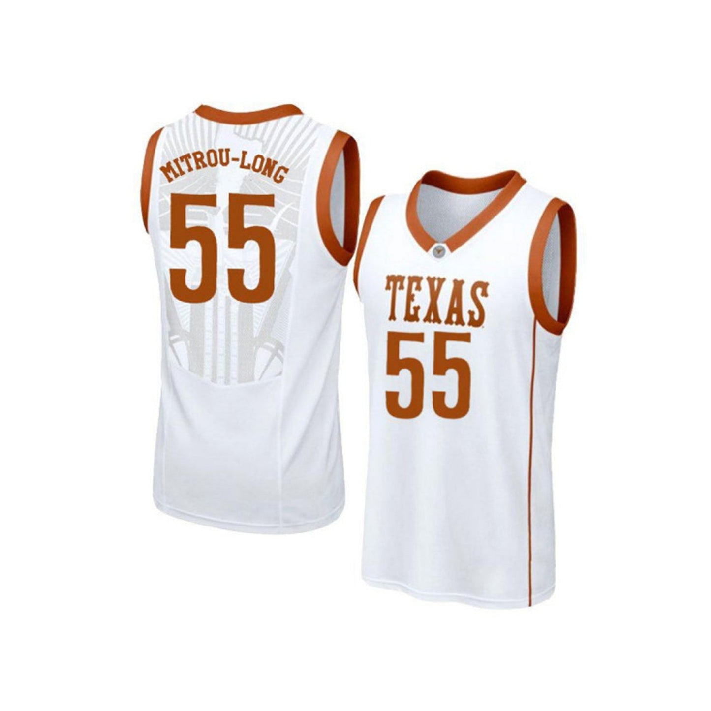 NCAAB Elijah Mitrou Texas Longhorns 55 Jersey