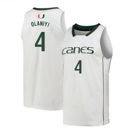 NCAAB Elijah Olaniyi Miami Hurricanes 4 Jersey