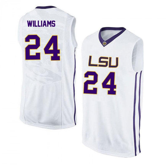 NCAAB Emmitt Williams LSU Tigers 24 Jersey