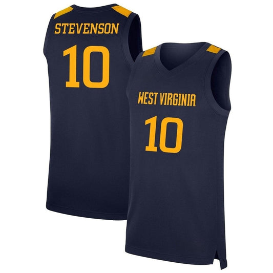 NCAAB Erik Stevenson West Virginia Mountaineers 10 Jersey