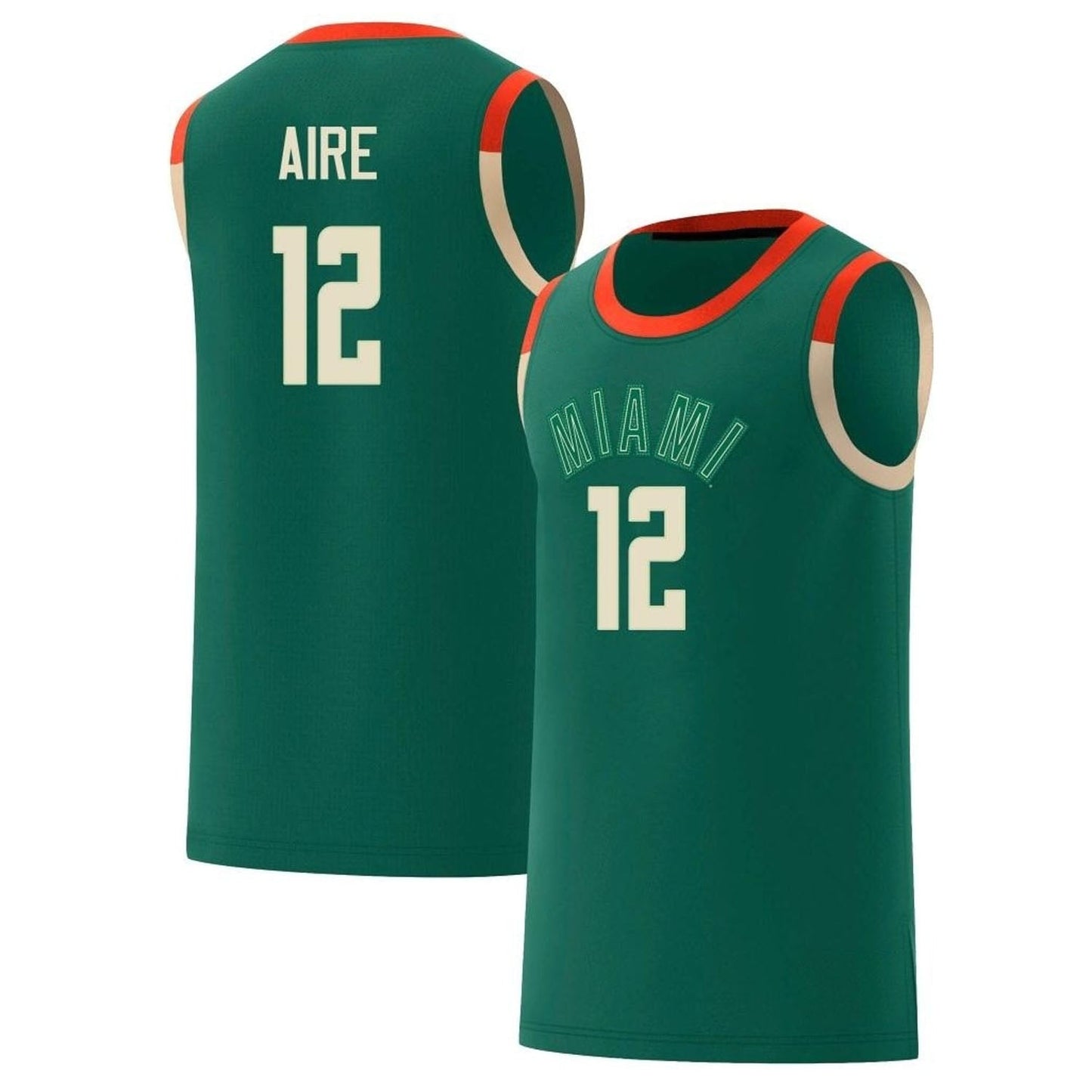 NCAAB Favour Aire Miami Hurricanes 12 Jersey