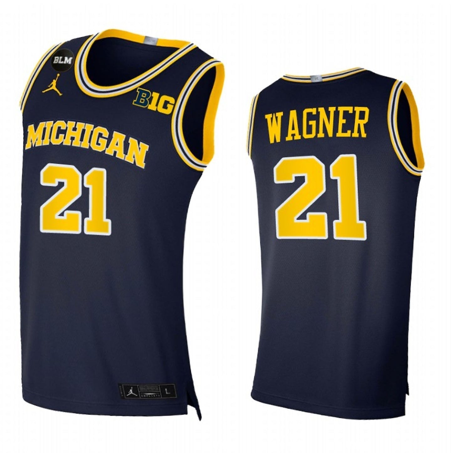 NCAAB Franz Wagner Michigan Wolverines 21 Jersey