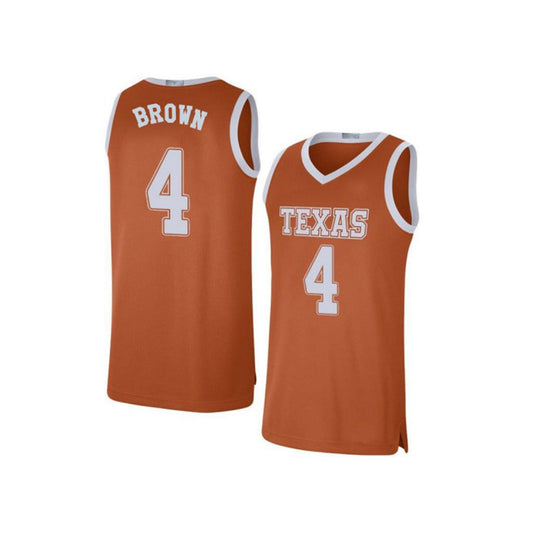 NCAAB Greg Brown Texas Longhorns 4 Jersey