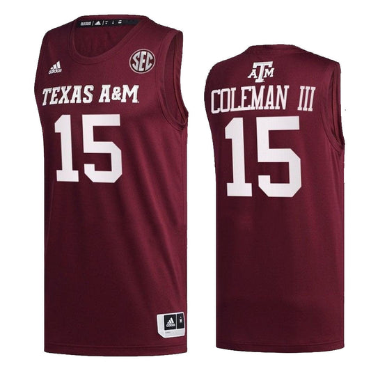 NCAAB Henry Coleman III Texas AM Aggies 15 Jersey