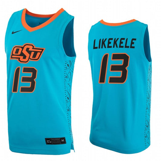 NCAAB Isaac Likekele Oklahoma State Cowboys 13 Jersey