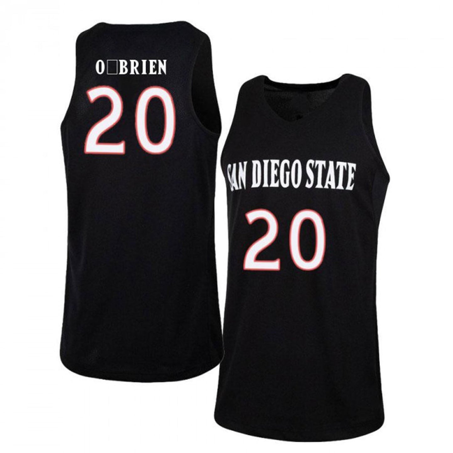 NCAAB J.J. O'Brien San Diego State Aztecs 20 Jersey