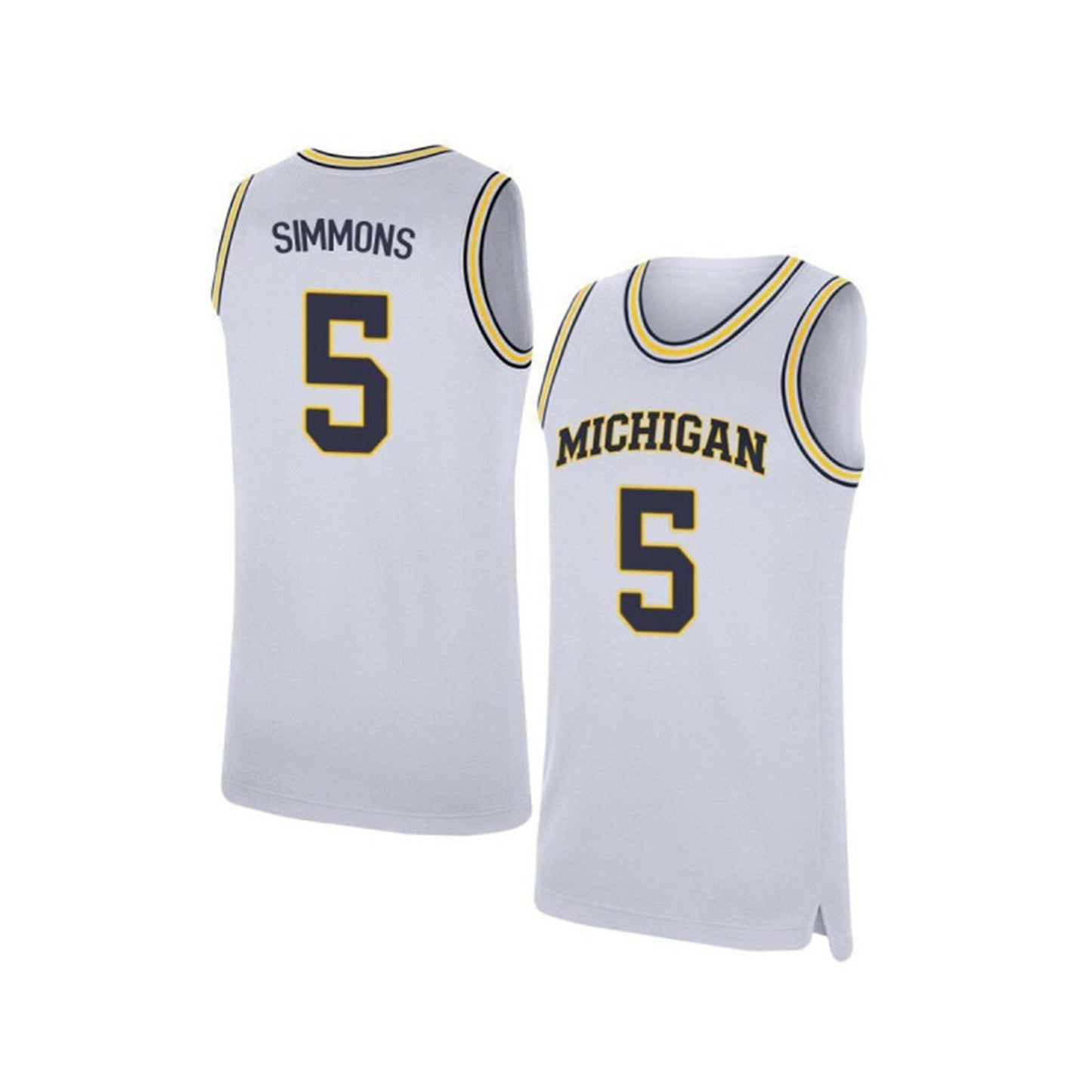 NCAAB Jaaron Simmons Michigan Wolverines 5 Jersey