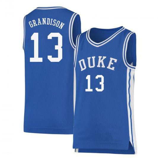 NCAAB Jacob Grandison Duke Blue Devils 13 Jersey