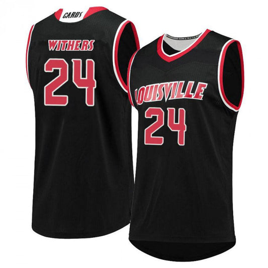 NCAAB Jae'Lyn Withers Louisville Cardinals 24 Jersey