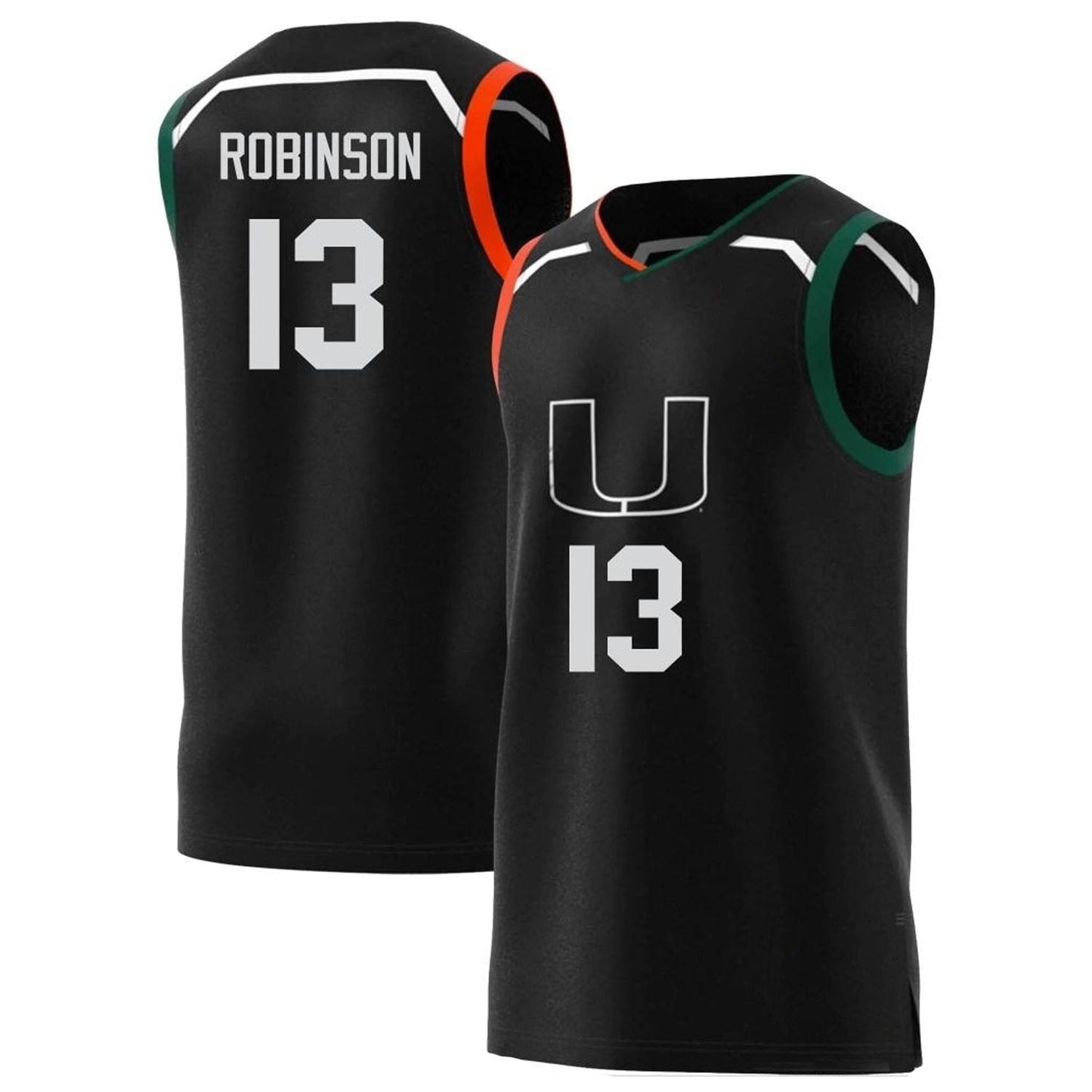 NCAAB Jakai Robinson Miami Hurricanes 13 Jersey