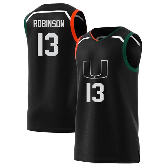 NCAAB Jakai Robinson Miami Hurricanes 13 Jersey