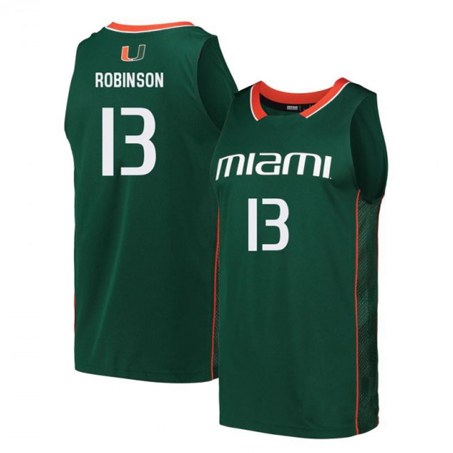 NCAAB Jakai Robinson Miami Hurricanes 13 Jersey