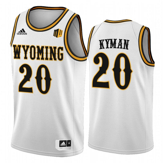 NCAAB Jake Kyman Wyoming Cowboys 20 Jersey