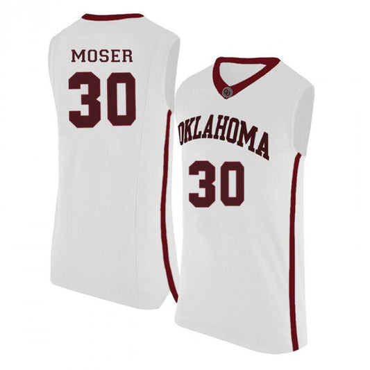 NCAAB Jake Moser Oklahoma Sooners 30 Jersey