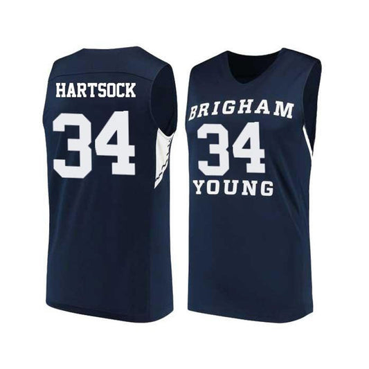 NCAAB Jakob Hartsock BYU Cougars 34 Jersey