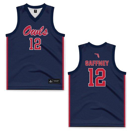 NCAAB Jalen Gaffney Florida Atlantic Owls 12 Jersey