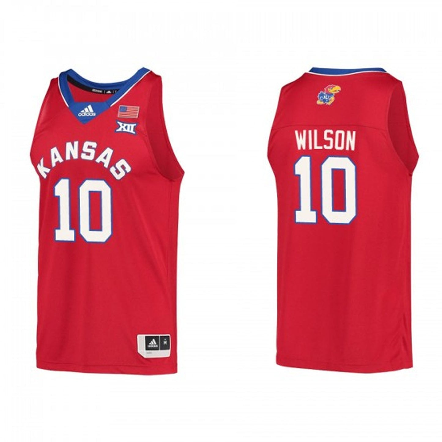 NCAAB Jalen Wilson Kansas Jayhawks 10 Jersey
