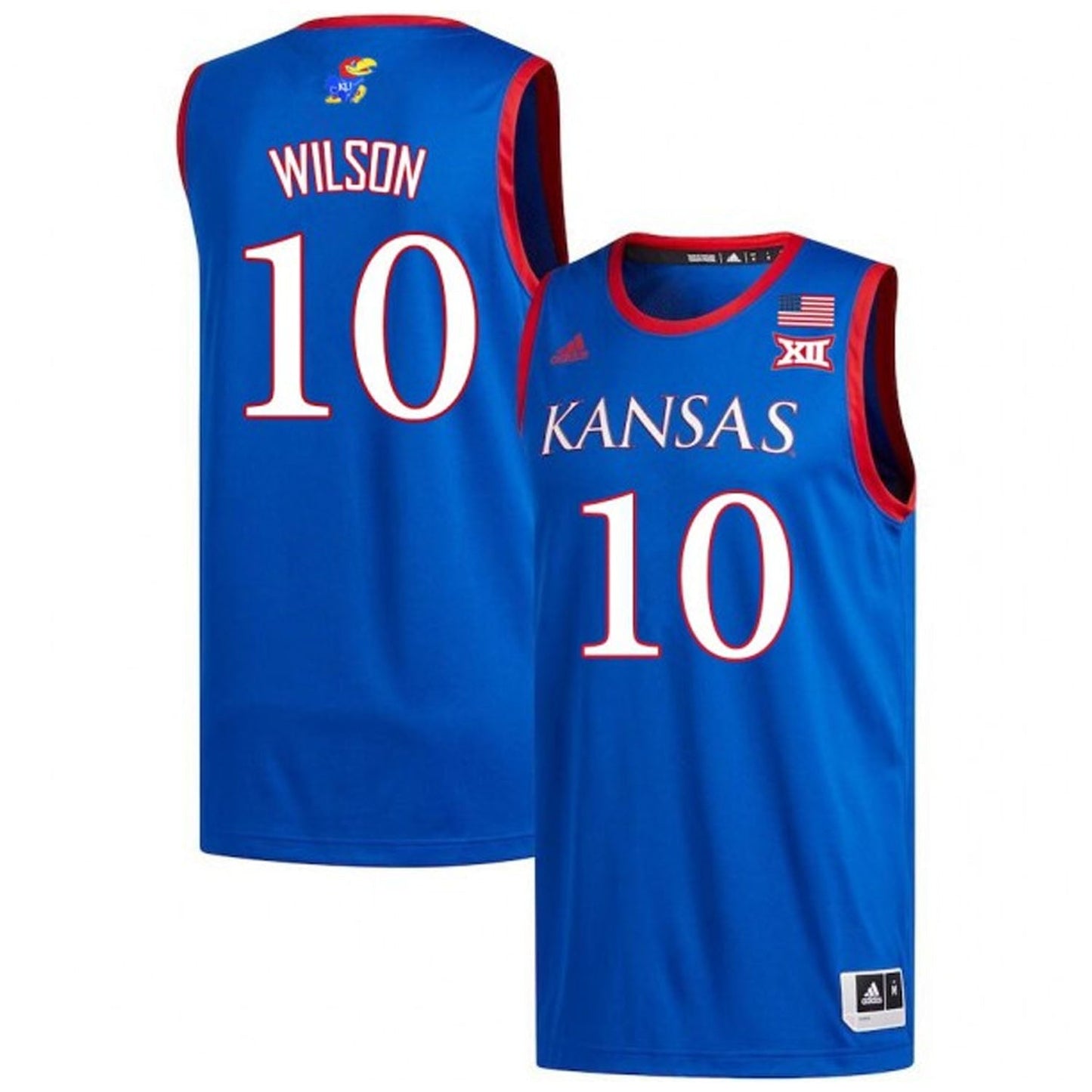 NCAAB Jalen Wilson Kansas Jayhawks 10 Jersey