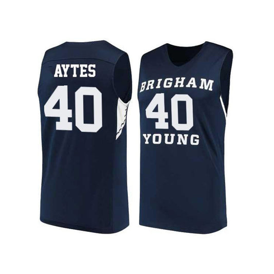 NCAAB Jamal Aytes BYU Cougars 40 Jersey