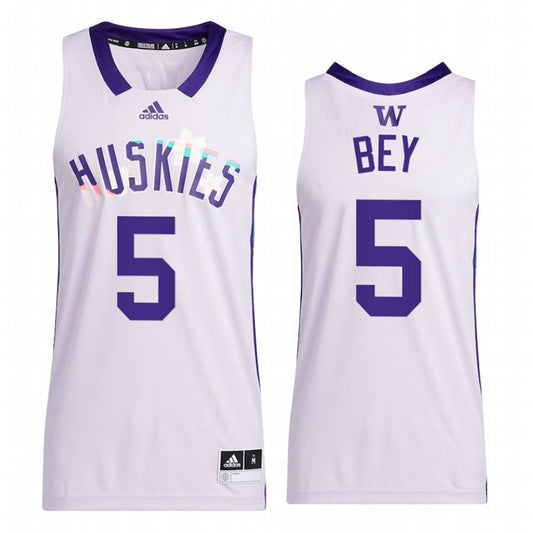 NCAAB Jamal Bey Washington Huskies 5 Jersey
