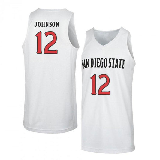 NCAAB James Johnson San Diego State Aztecs 12 Jersey